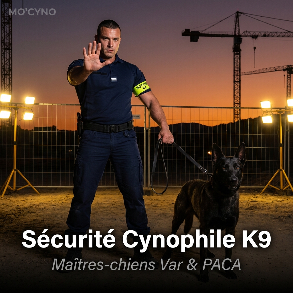 Maître-chien MO'CYNO en ronde de sécurité
